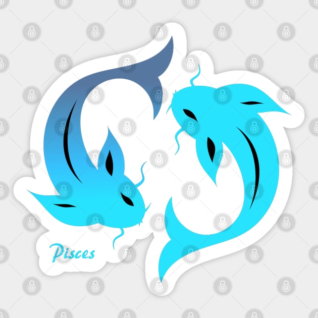 Pisces: The Fish Sticker by doniainart